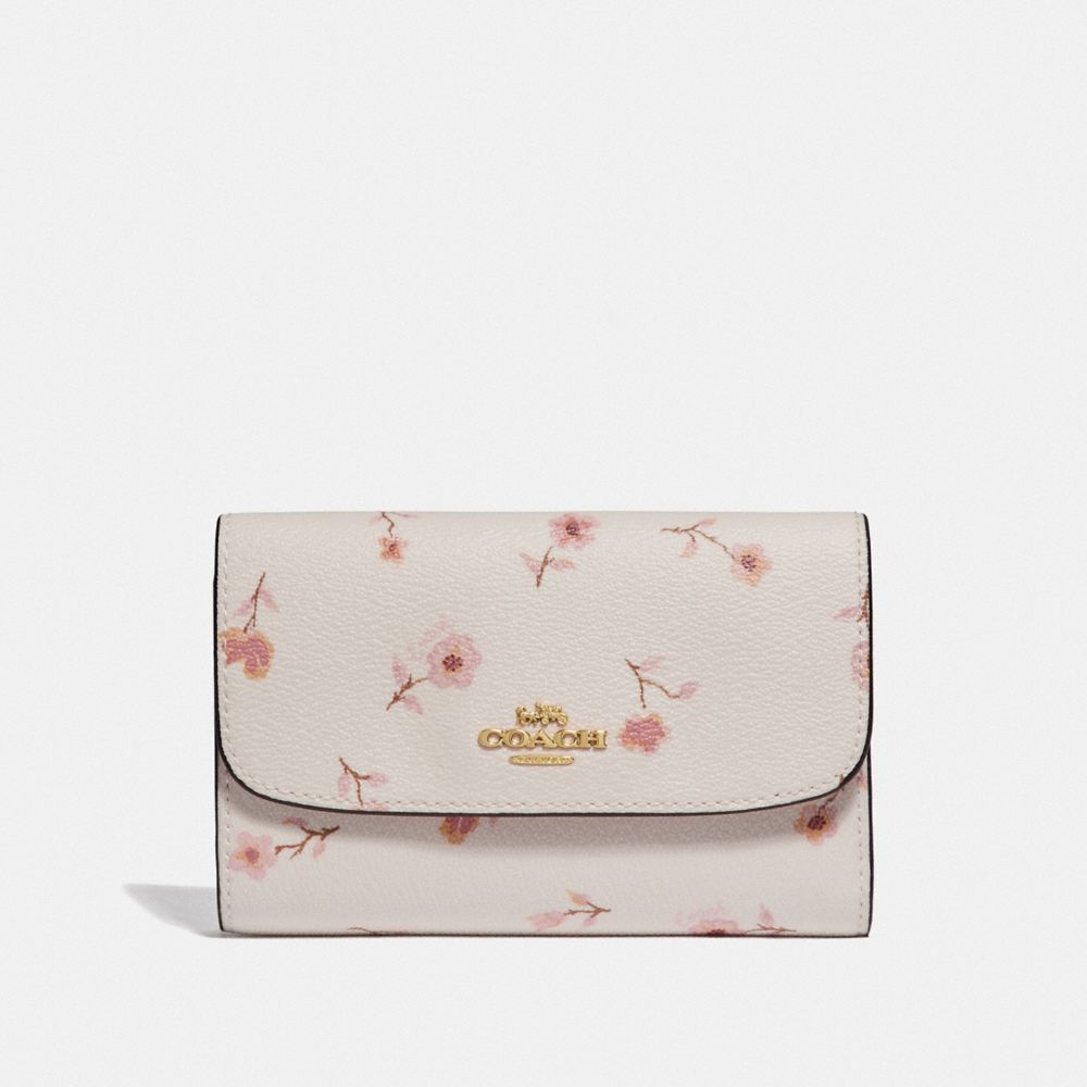 COACH F67548 MEDIUM ENVELOPE WALLET WITH VINTAGE PRAIRIE PRINT CHALK MULTI/IMITATION GOLD