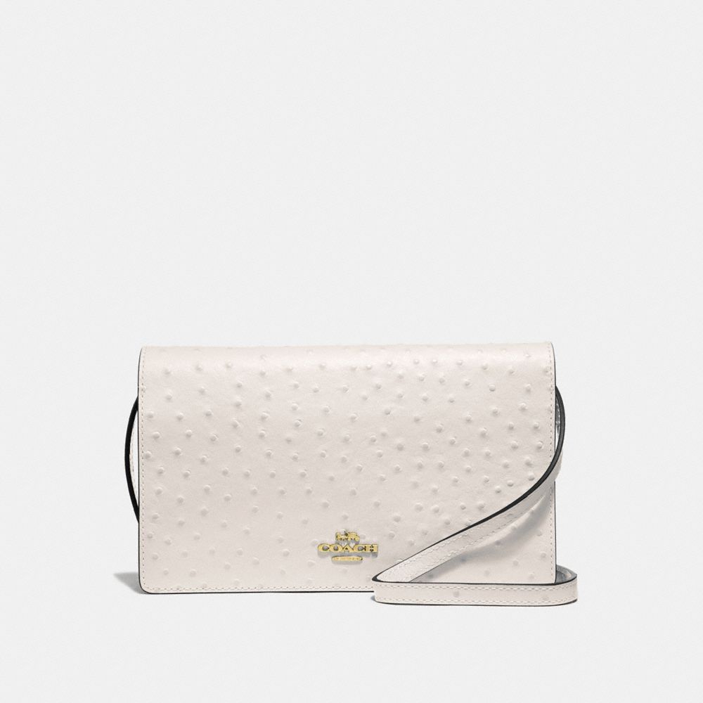 COACH F67595 - HAYDEN FOLDOVER CROSSBODY CLUTCH CHALK/LIGHT GOLD