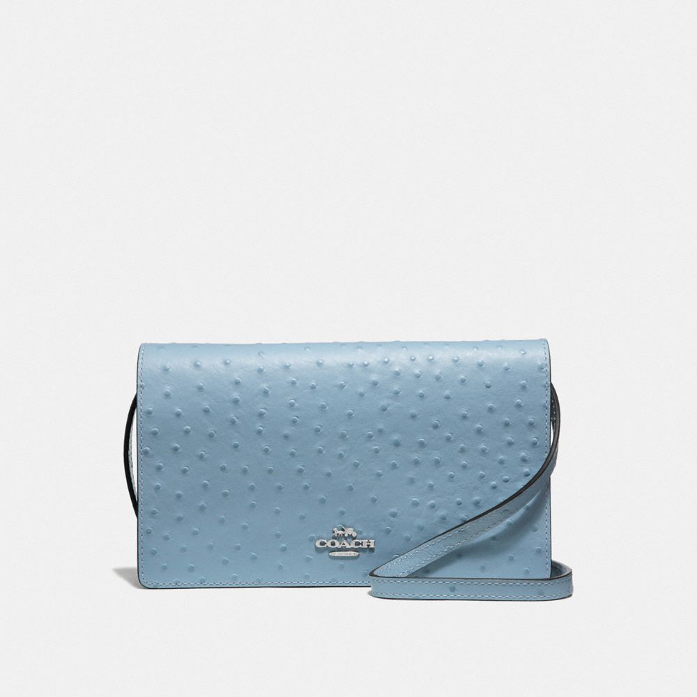 HAYDEN FOLDOVER CROSSBODY CLUTCH - CORNFLOWER/SILVER - COACH F67595