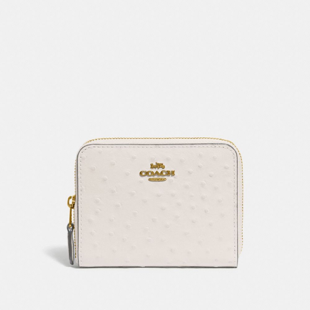 SMALL ZIP AROUND WALLET - F67606 - CHALK/LIGHT GOLD