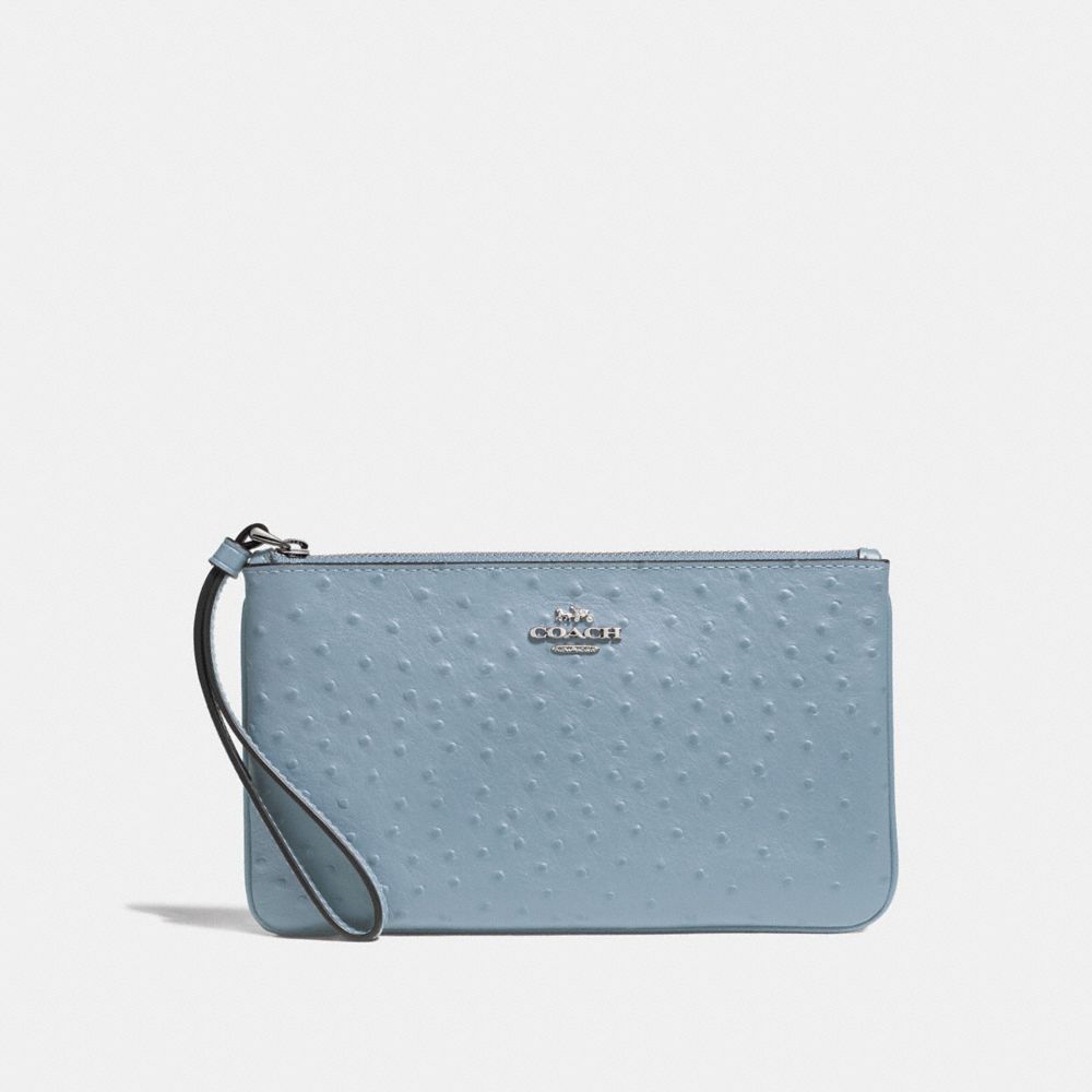 COACH LARGE WRISTLET - CORNFLOWER/SILVER - F67607