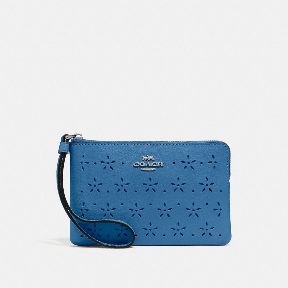 CORNER ZIP WRISTLET - SKY BLUE/MIDNIGHT/SILVER - COACH F67608