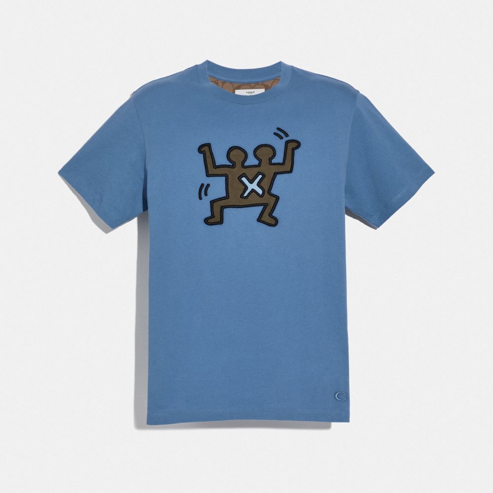 COACH F67674 - KEITH HARING T-SHIRT DUSTY BLUE