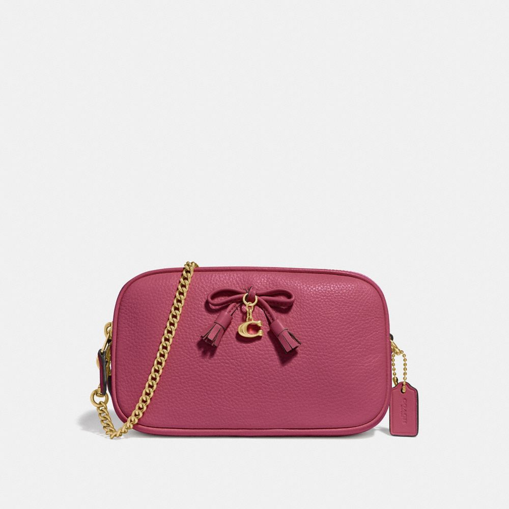 coach crossbody pouch strawberry gold light