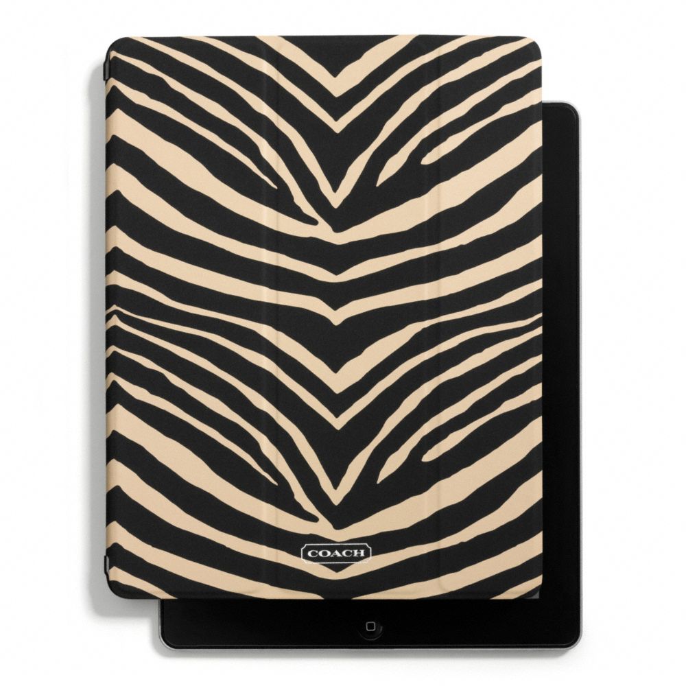 COACH F67739 ZEBRA PRINT TRIFOLD IPAD CASE ONE-COLOR