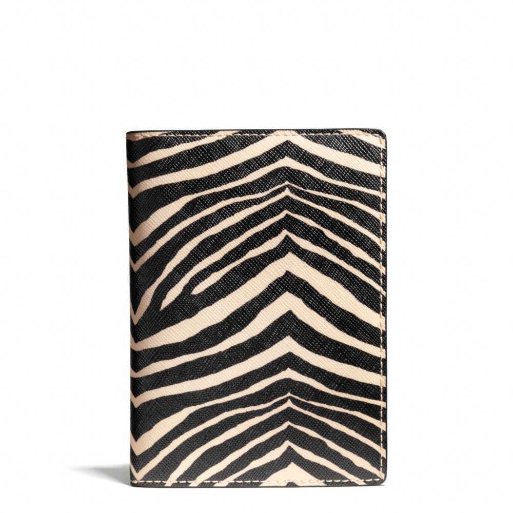 COACH f67740 ZEBRA PRINT PASSPORT CASE 