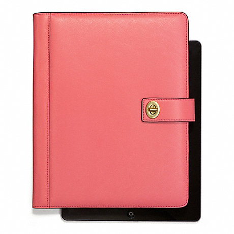 COACH F67750 DARCY LEATHER TURNLOCK IPAD CASE ONE-COLOR