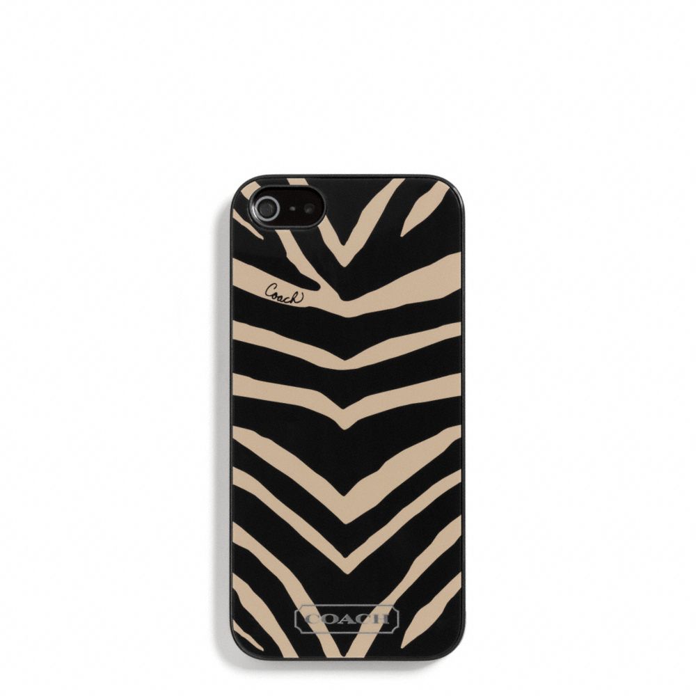 COACH F67753 Zebra Print Molded Iphone 5 Case BLACK