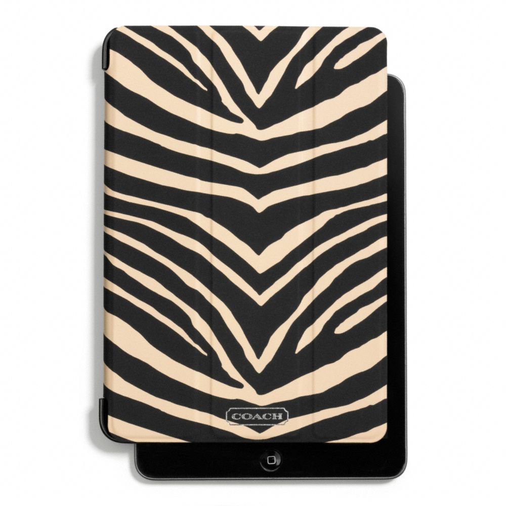 COACH f67768 ZEBRA PRINT TRIFOLD MINI IPAD CASE 