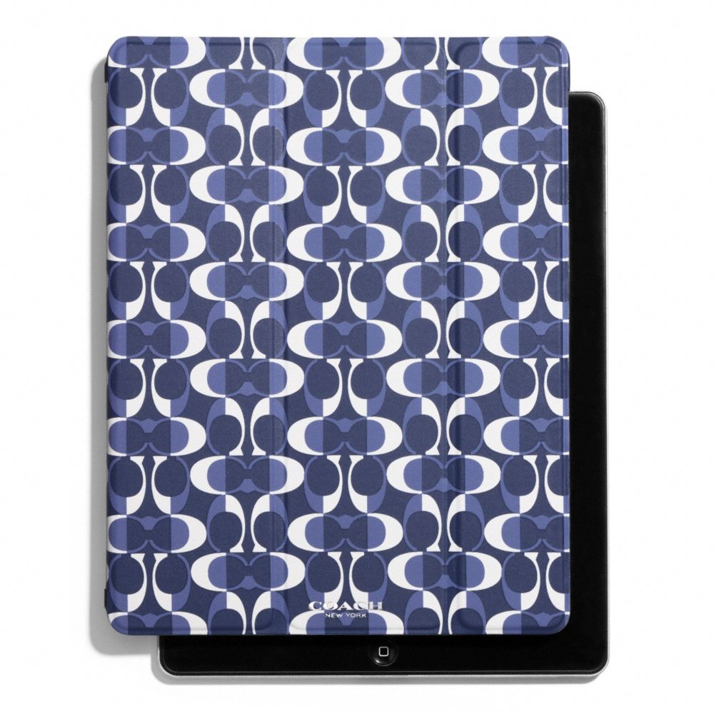 COACH F67825 PEYTON DREAM C TRIFOLD IPAD CASE NAVY