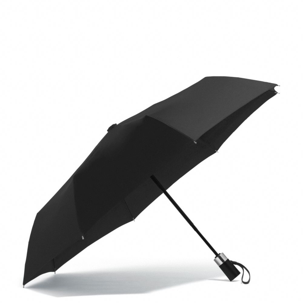 COACH F68036 Heritage Signature Retractable Umbrella BLACK