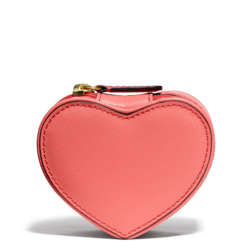 COACH F68078 - DARCY LEATHER HEART JEWELRY POUCH ONE-COLOR