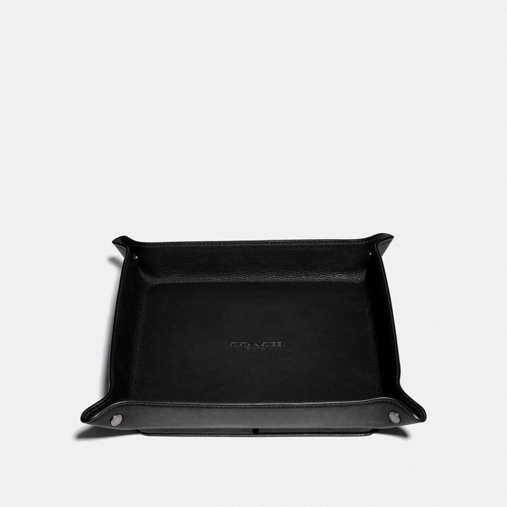 COACH VALET TRAY CHARGING PAD - BLACK/BLACK ANTIQUE NICKEL - F68152