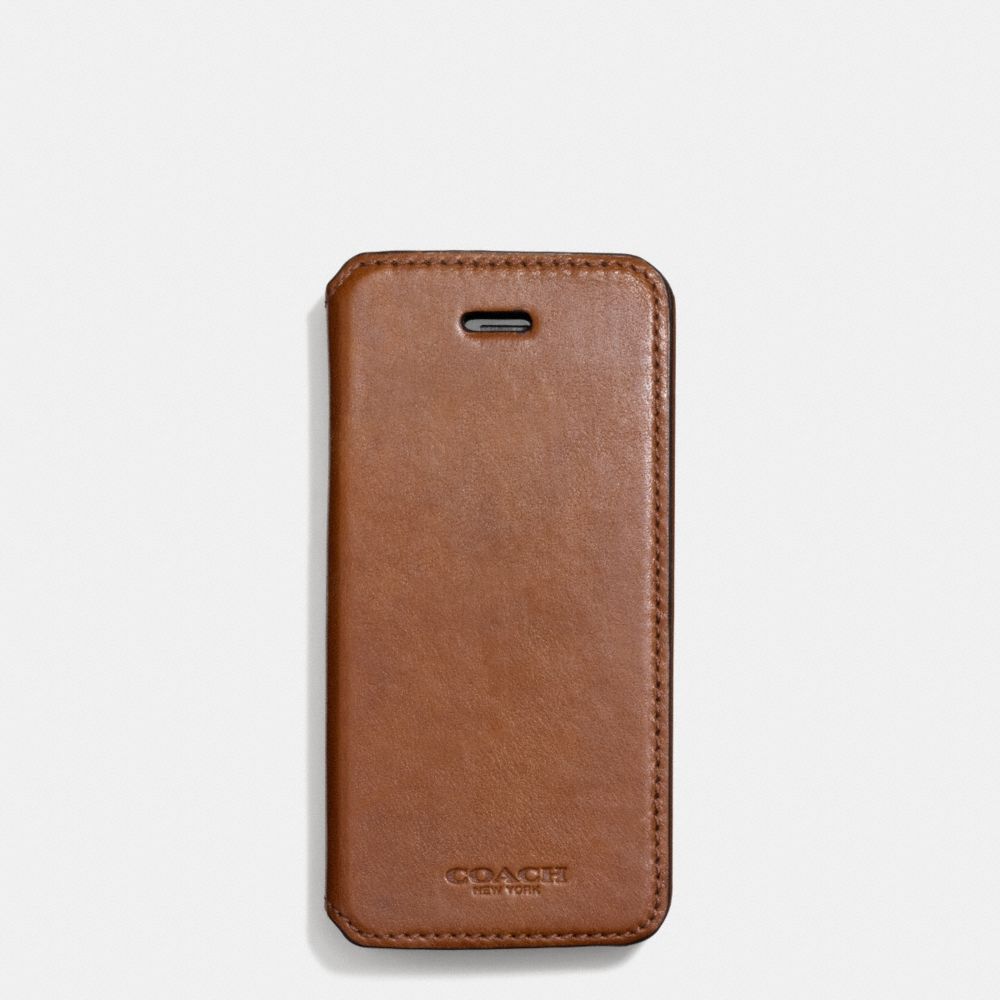 COACH f68277 BLEECKER LEATHER IPHONE CASE WITH STAND  FAWN