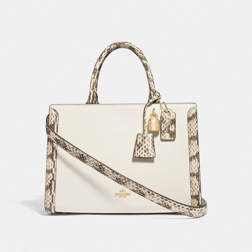 ZOE CARRYALL - F68293 - CHALK MULTI/IMITATION GOLD