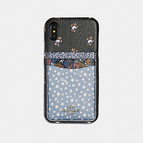 COACH IPHONE XS MAX WITH DITSY STAR PATCHWORK PRINT - BLUE MULTI - F68430