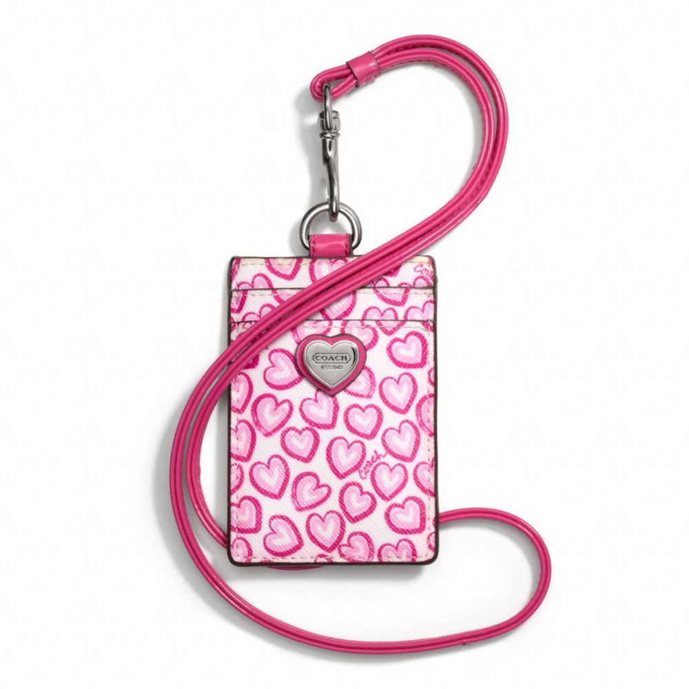 COACH HEART PRINT LANYARD ID CASE - ONE COLOR - F68437