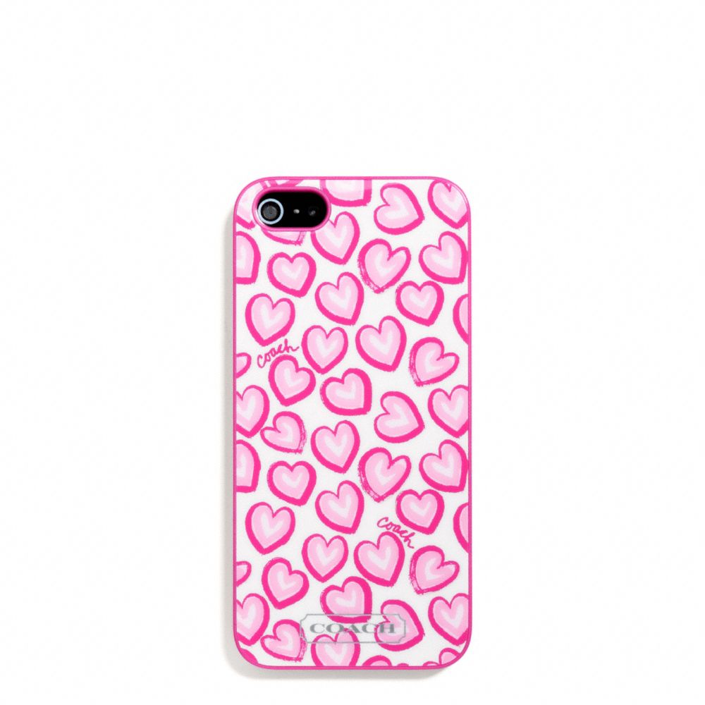 HEART PRINT MOLDED IPHONE 5 CASE COACH F68443