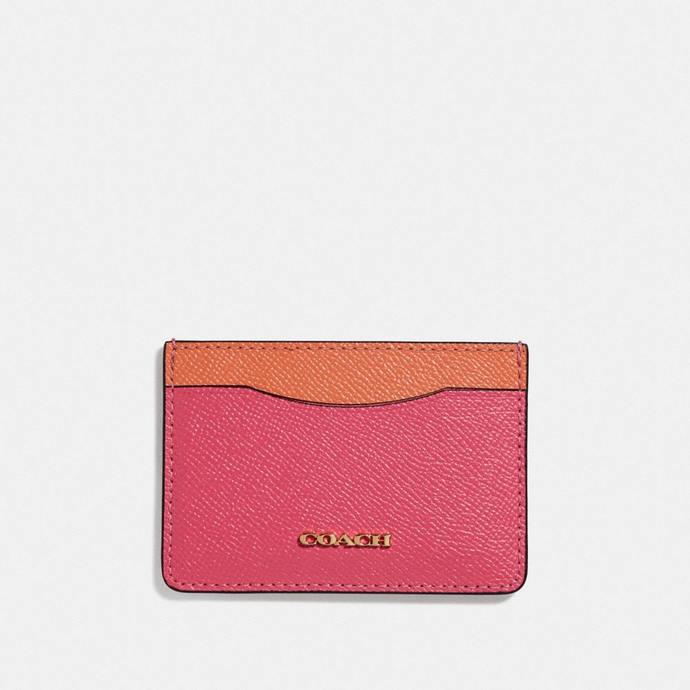 COACH F68620 - CARD CASE RUBY/GOLD