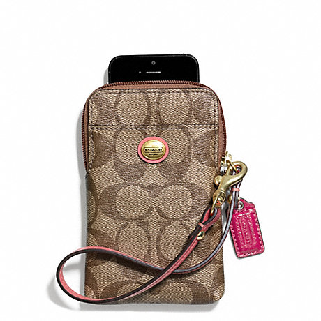 COACH F68660 PEYTON SIGNATURE UNIVERSAL PHONE CASE ONE-COLOR