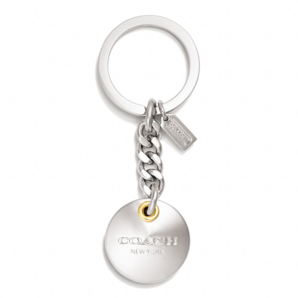 COACH COACH BOMBE DISK KEYFOB - SILVER - f68754