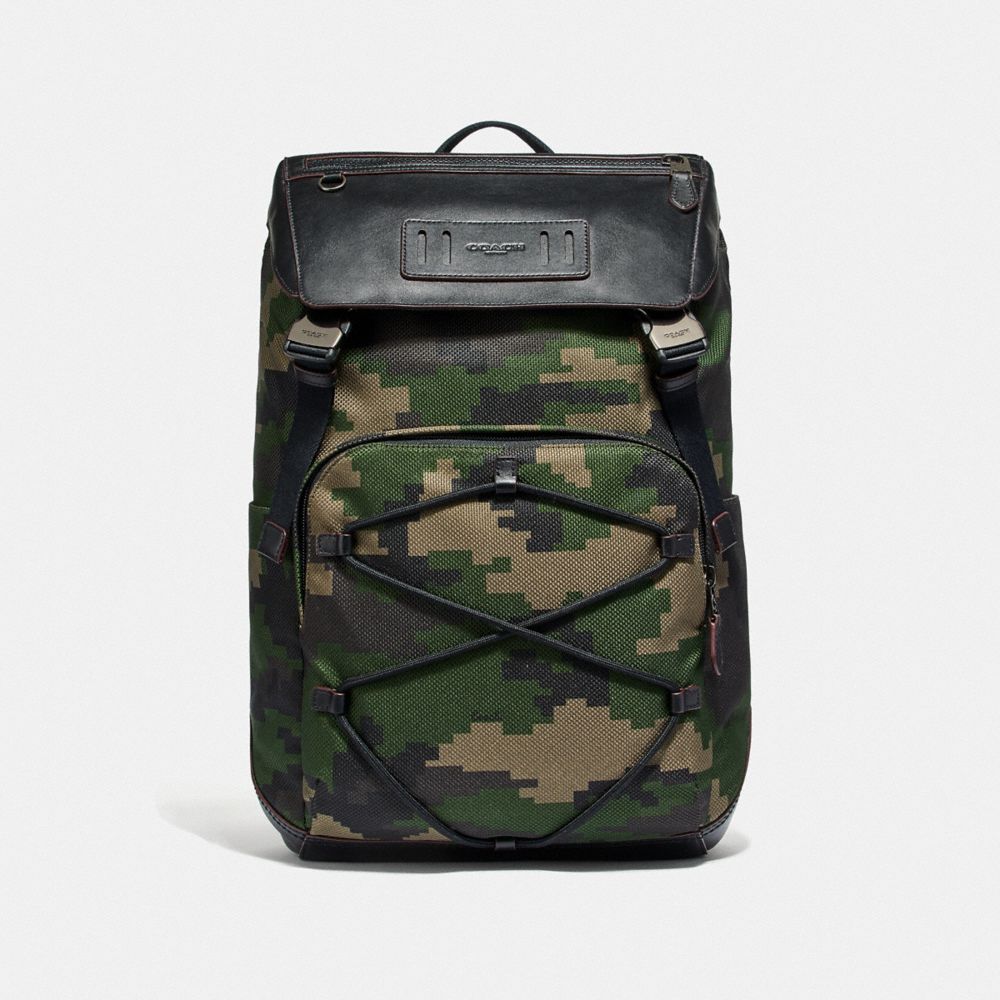 COACH F68985 - TERRAIN BACKPACK WITH PIXELATED CAMO PRINT DARK GREEN MULTI/BLACK ANTIQUE NICKEL