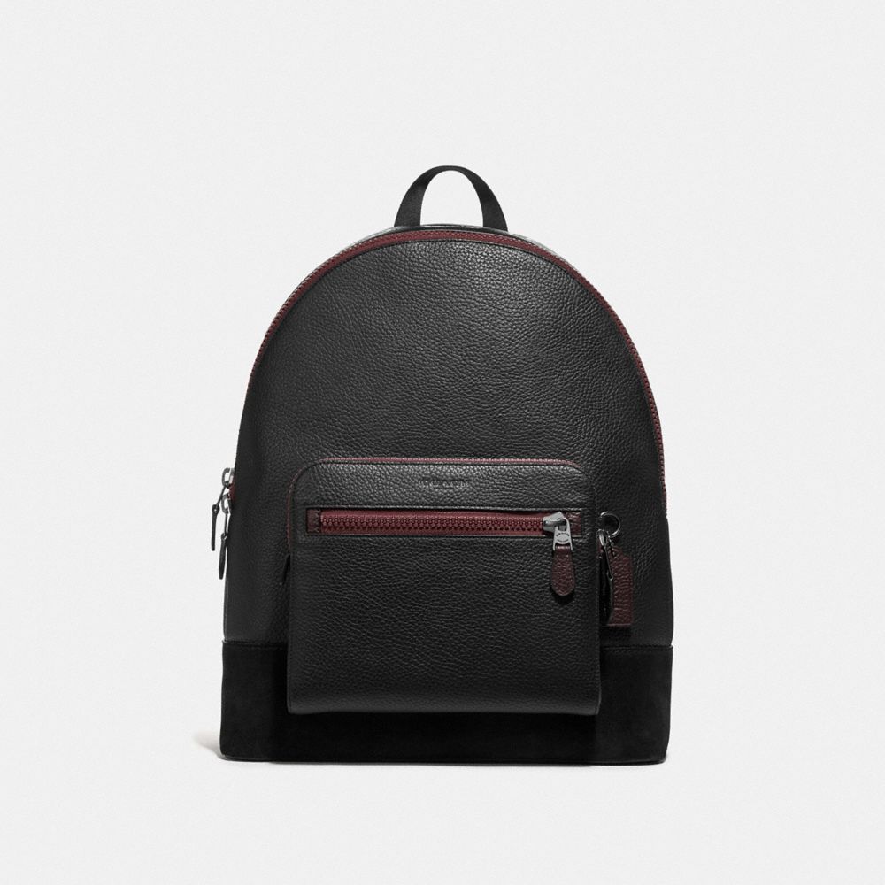 COACH F69027 - WEST BACKPACK WITH GOTHIC COACH SCRIPT BLACK