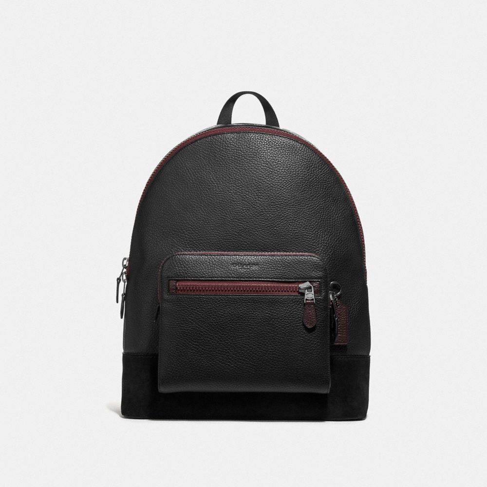 COACH F69027 West Backpack With Gothic Coach Script BLACK