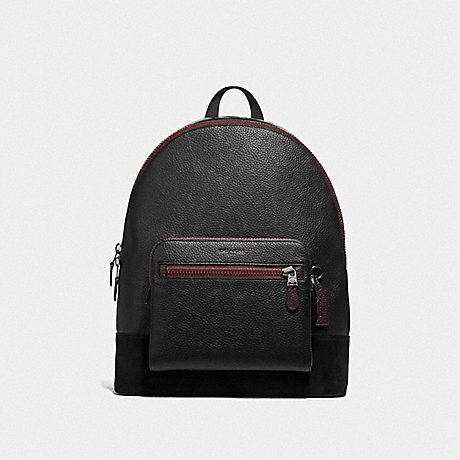COACH F69027 WEST BACKPACK WITH GOTHIC COACH SCRIPT BLACK