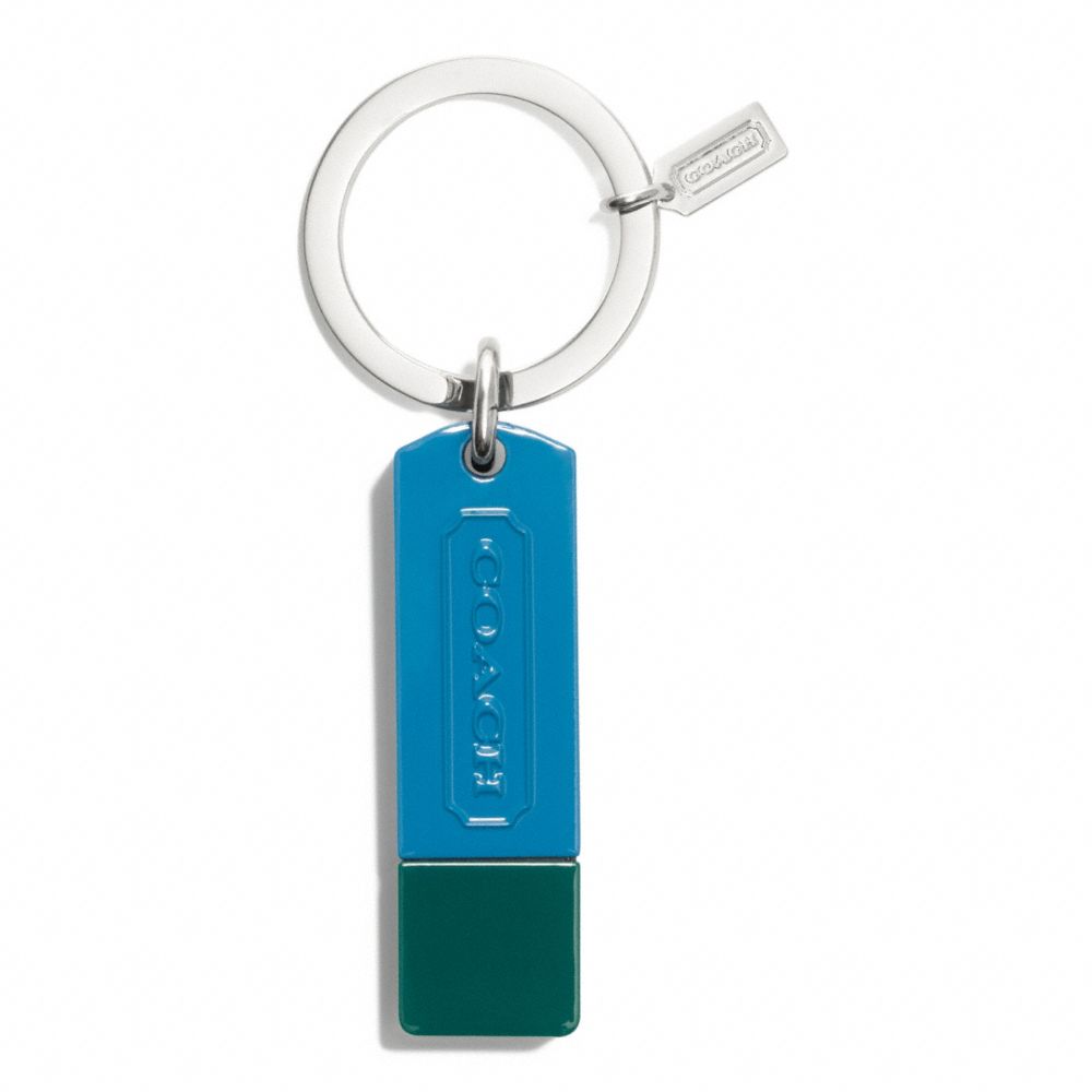 COLORBLOCK 8GB USB KEY RING - f69036 - SILVER/DARK PLUME/IVY