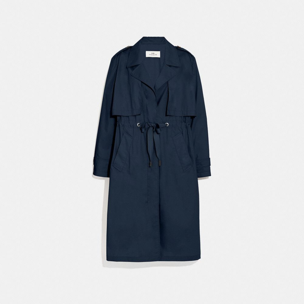 COACH F69042 LIGHTWEIGHT OVERCOAT NAVY