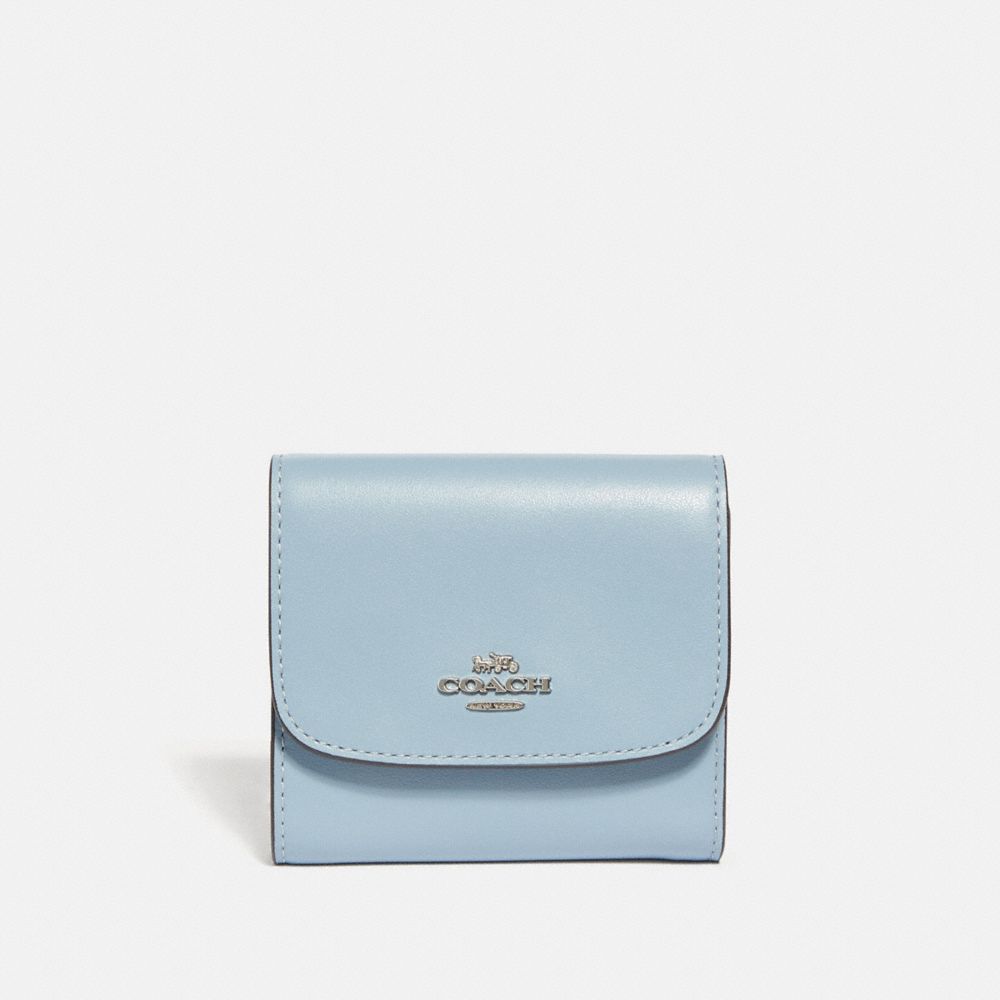 COACH SMALL WALLET - CORNFLOWER/SILVER - F69124