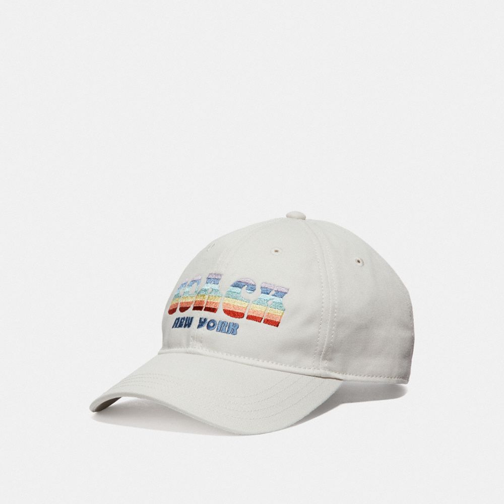 COACH STRIPES HAT - CHALK - COACH F69169