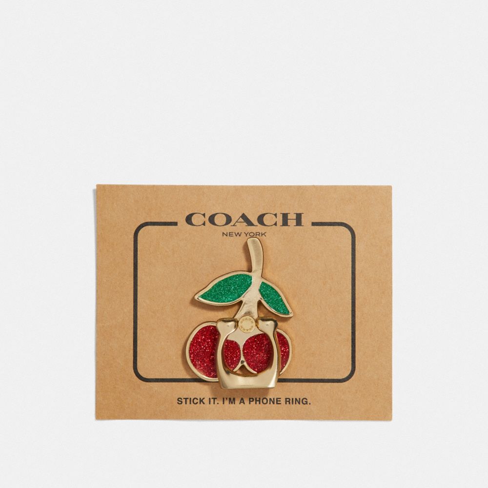 COACH CHERRY PHONE GRIP - MULTI/GOLD - F69230GDE1L