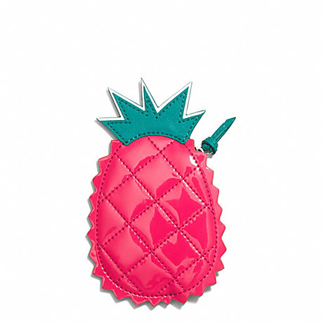 COACH F69536 PINEAPPLE MOTIF COIN PURSE ONE-COLOR