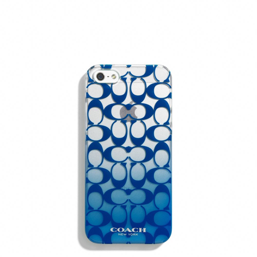 COACH F69729 Peyton Ombre Print Molded Iphone 5 Case PORCELAIN BLUE