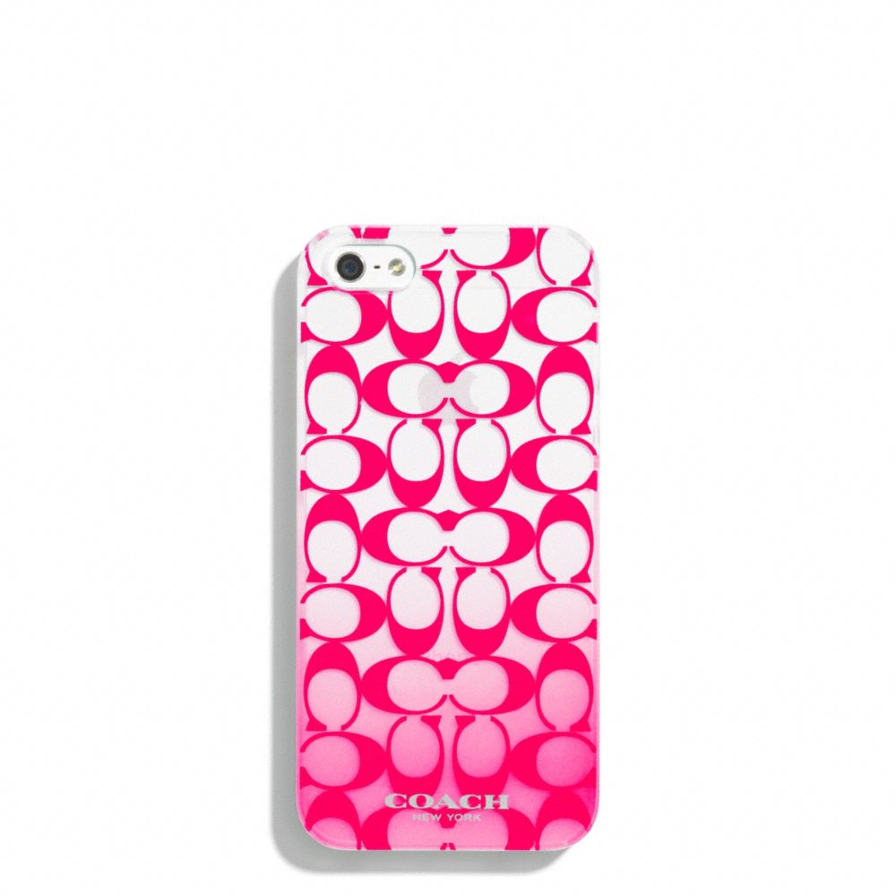 COACH F69729 Peyton Ombre Print Molded Iphone 5 Case POMEGRANATE