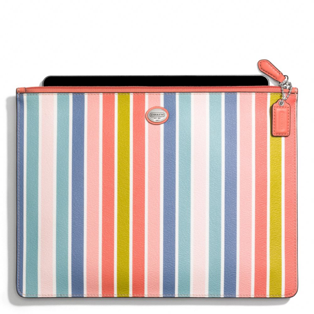 COACH F69760 - PEYTON MULTISTRIPE LARGE TECH POUCH ONE-COLOR