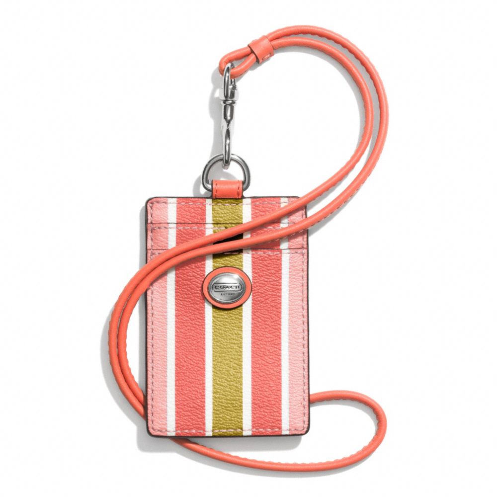 COACH F69805 Peyton Multistripe Lanyard Id 