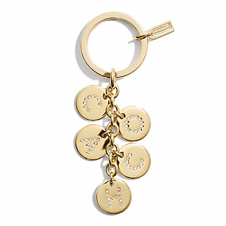 COACH F69939 LETTERS CHARM MIX KEY CHAIN ONE-COLOR