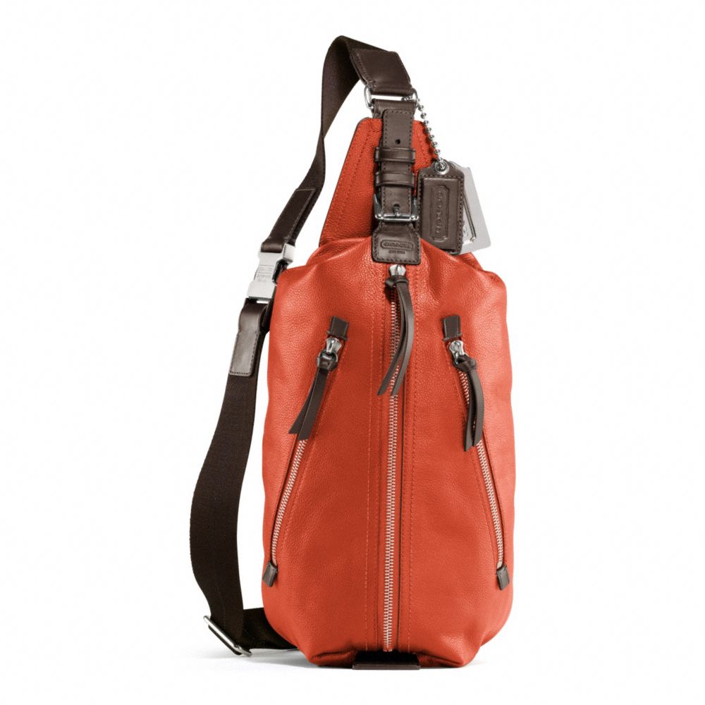 COACH THOMPSON LEATHER SLING PACK - PERSIMMON - f70360