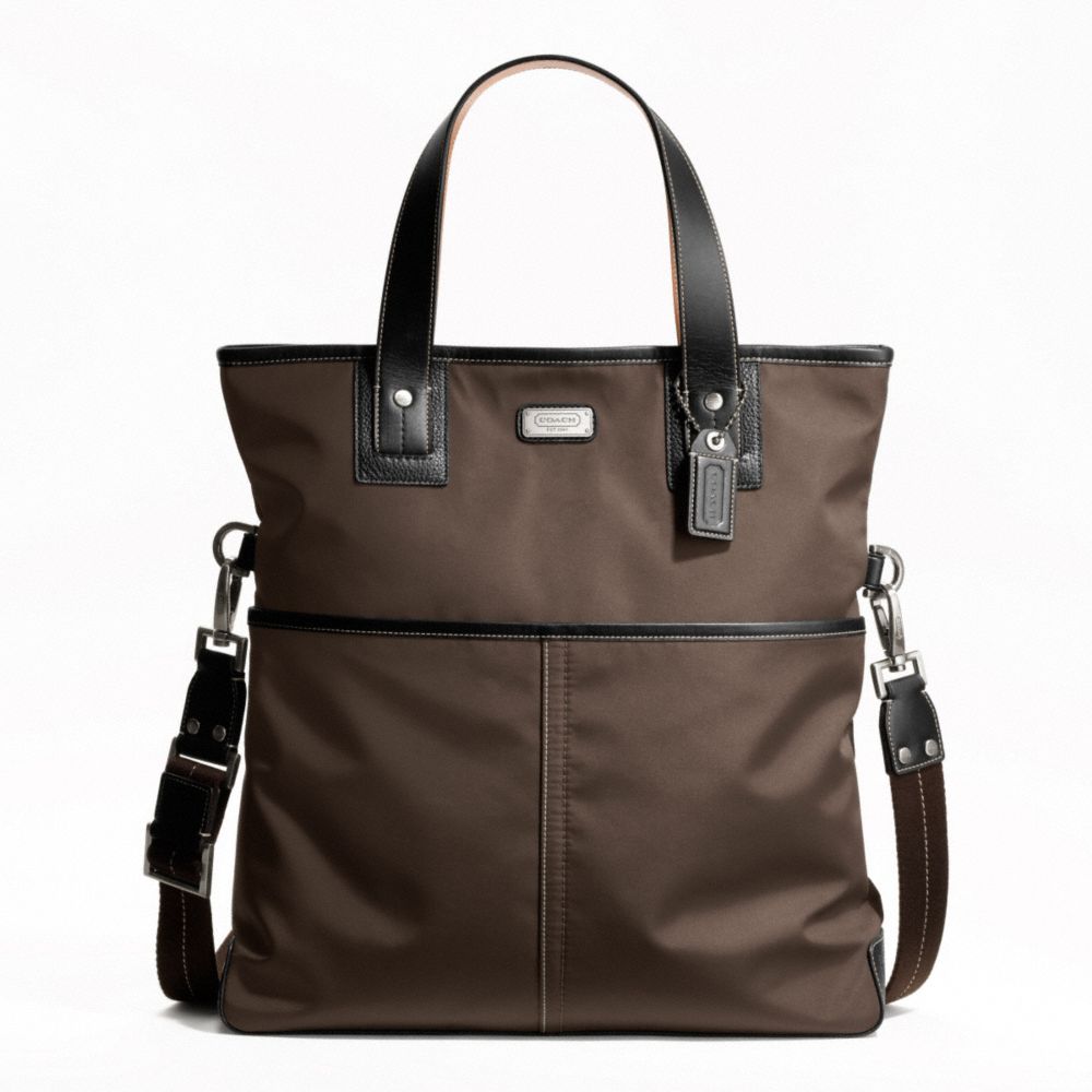 COACH TRANSATLANTIC NYLON FOLDOVER TOTE -  - f70453