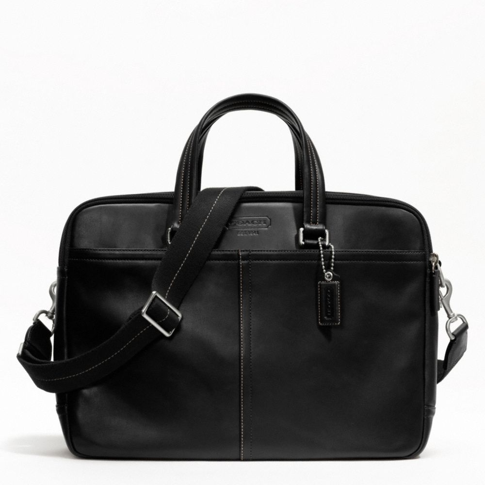 COACH F70707 - LEXINGTON LEATHER COMMUTER SILVER/BLACK