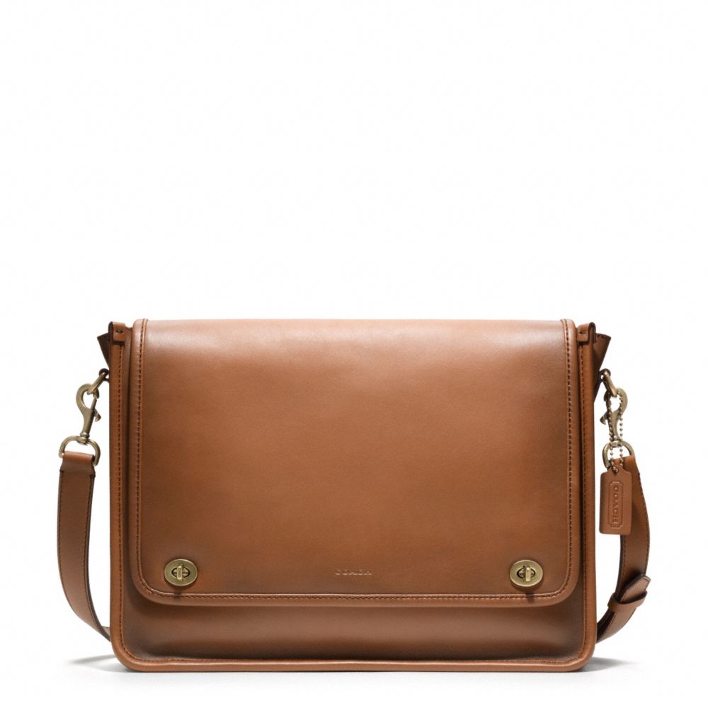 COACH BLEECKER FIELD BAG - BRASS/STAG BROWN - f70711