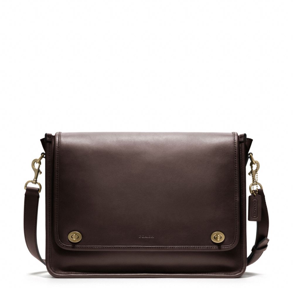 COACH f70711 BLEECKER FIELD BAG BRASS/MAHOGANY