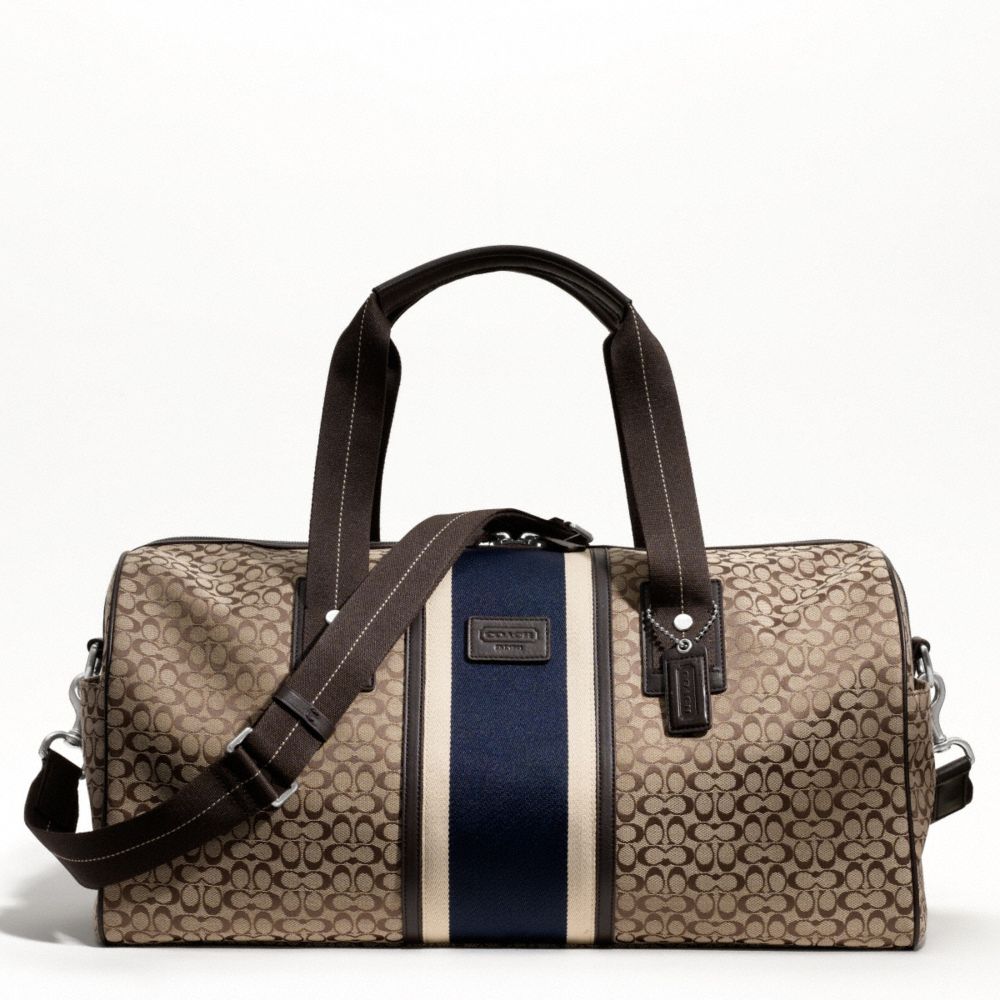 COACH SIGNATURE JACQUARD STRIPE ROLL DUFFLE - ONE COLOR - F70770