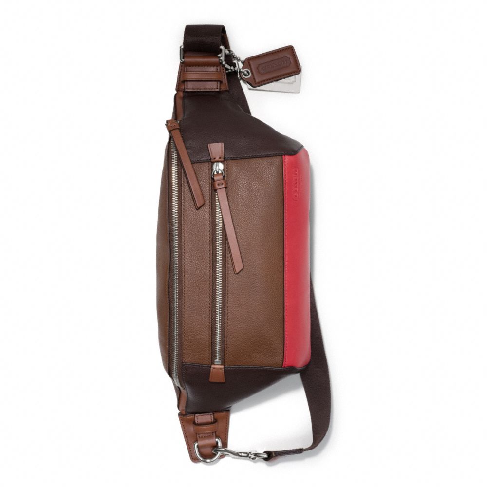 THOMPSON COLORBLOCK LEATHER CITY PACK COACH F70899