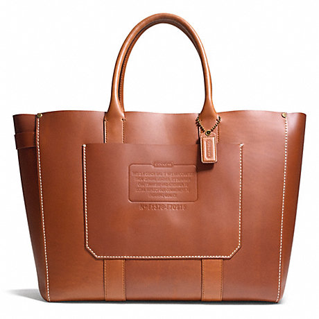 COACH F70915 RUSTIC LEATHER TOTE ONE-COLOR