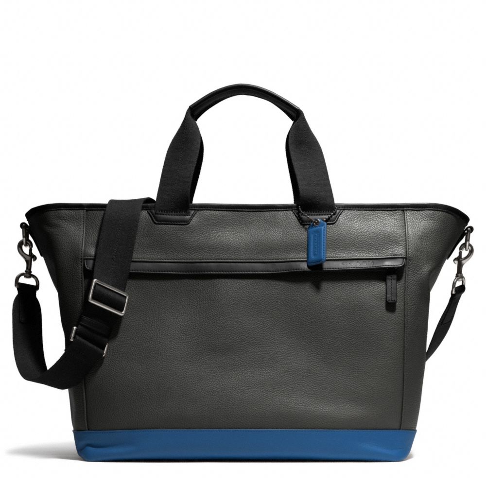 CAMDEN LEATHER WEEKEND TOTE - GUNMETAL/CHARCOAL/MARINE - COACH F70925