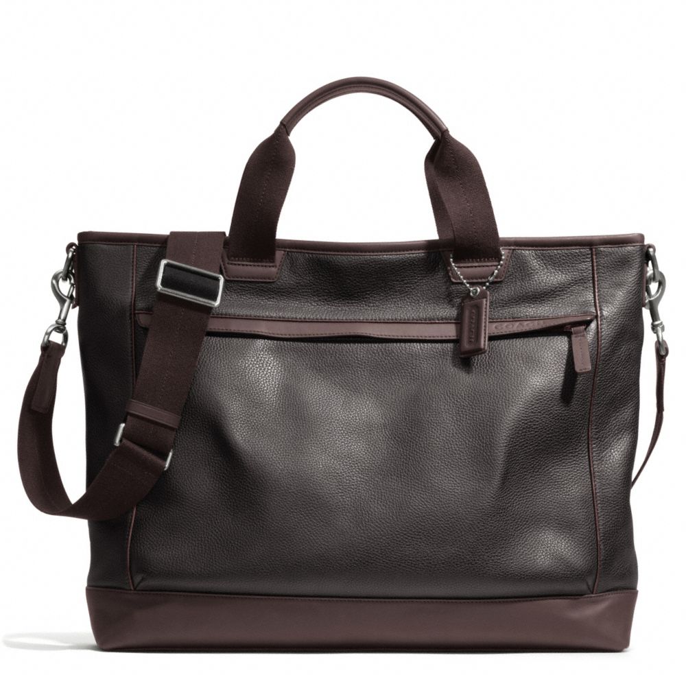 COACH F70926 - CAMDEN LEATHER SUPPLY BAG GUNMETAL/MAH/DARK MAHOGANY